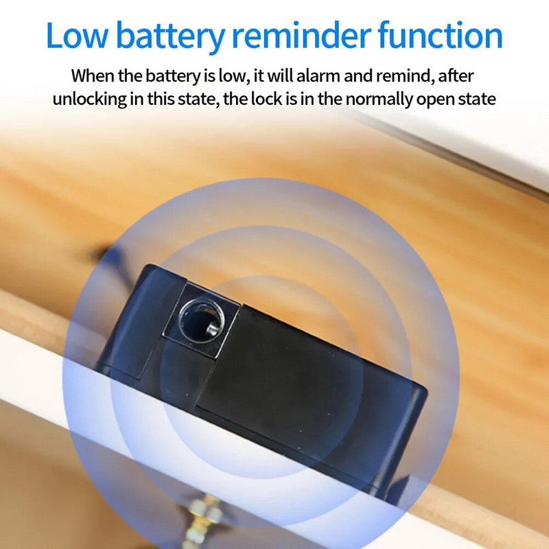 Viedā koka durvju slēdzene, bezatslēgas, neredzamā elektroniskā slēdzenes karte Bukkle TTlock App atbloķēšanas skapja skapja skapja mēbeļu atvilktņu viedās slēdzenes