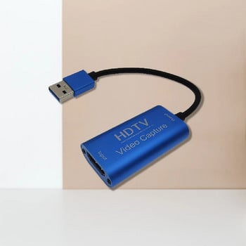 Κάρτα λήψης βίντεο 4K 1080P, συμβατή με USB 3.0 HDMI Εγγραφή Grabber βιντεοπαιχνιδιών για ζωντανή ροή παιχνιδιών υπολογιστή
