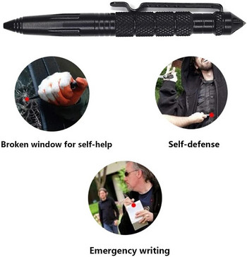 Многофункционална тактическа писалка Устройство за лична защита Авариен разбивач на стъкло Професионален защитник Защита на сигурността Оцеляване
