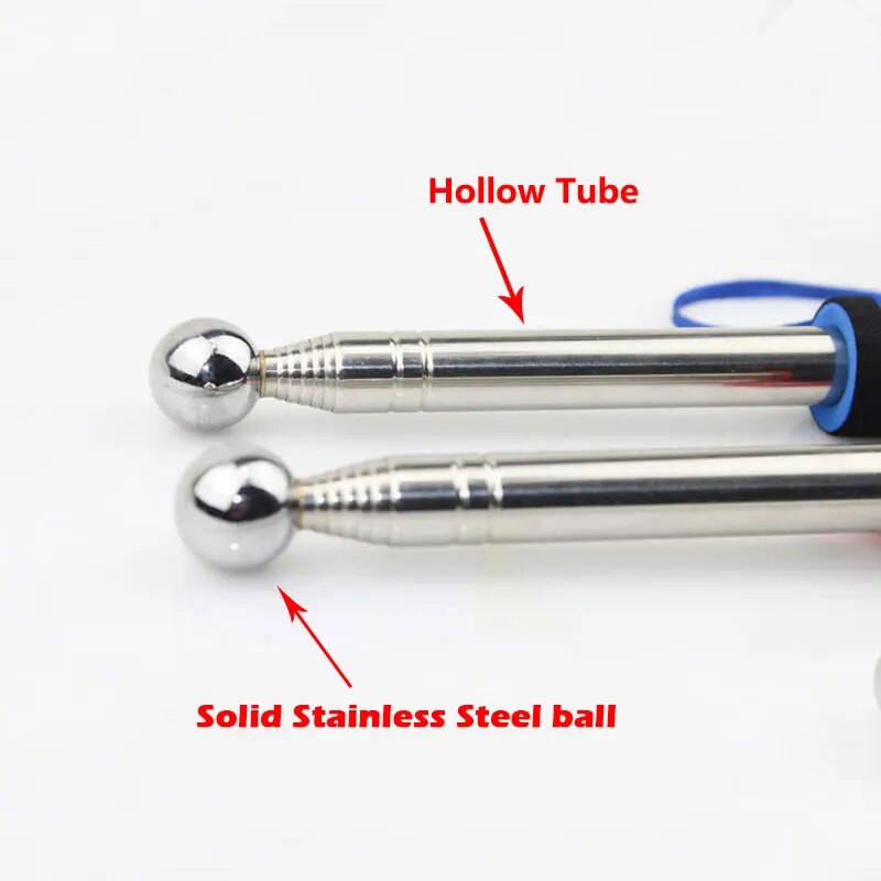 98cm/130cm Празен барабанен чук EDC инструменти Инспекционен чук Прибиращ се чук за камбана за плочки Инструмент за самозащита Инструмент за лична безопасност