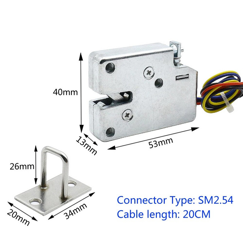 Maža DC5V12V spintelės durų spyna mini elektrinė spyna saugojimo spintelė elektromagnetinė spyna greitoji dėžė elektroninė spyna Stalčiaus spyna