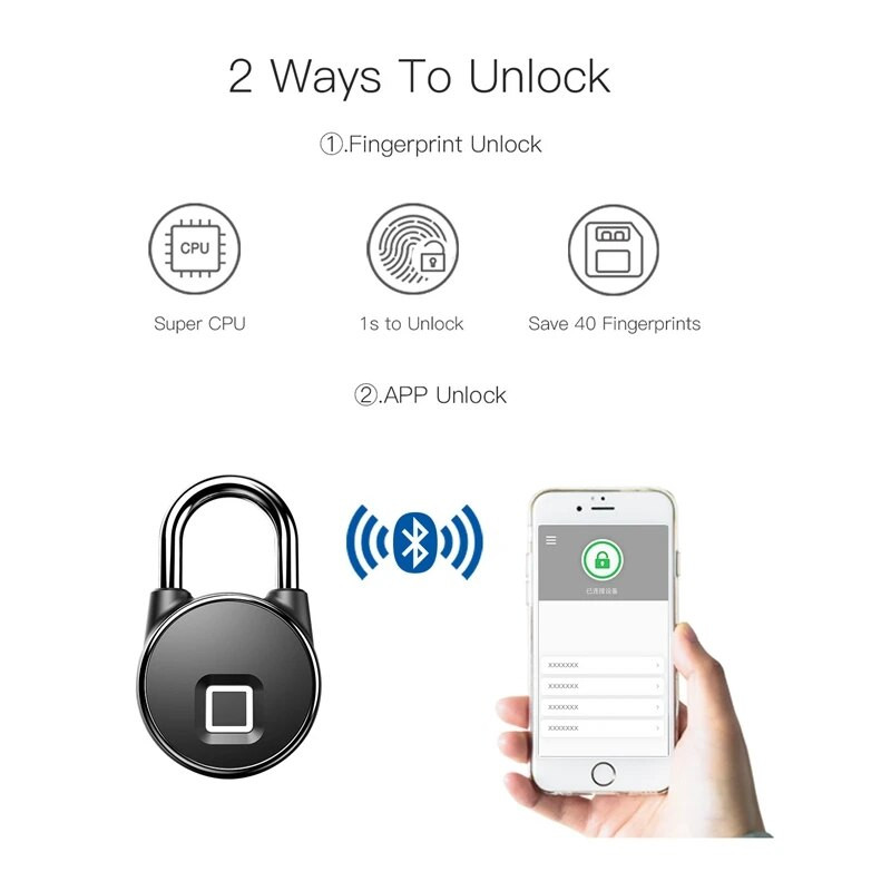 Tuya Smart Lock pirkstu nospiedumu piekaramā atslēga Viedā piekaramā skapja slēdzene Kopmītnes pretaizdzīšanas slēdzene USB uzlādējama drošības bezatslēgas atslēga