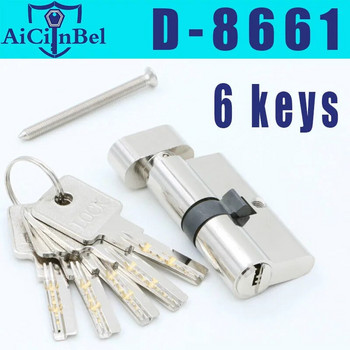 Κλειδαριές πόρτας Κύλινδροι κλειδαριάς ασφαλείας 55 60 65 70 75 80 mm για πάχος 35- 50 mm Κλειδαριά πόρτας για σπίτι Κύλινδροι κλειδαριάς πυρήνα 5 κλειδιά