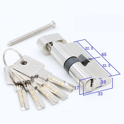 Durvju slēdzenes Drošības slēdzeņu cilindri 55 60 65 70 75 80 mm 35-50 mm biezumam Durvju slēdzene mājām Galvenie slēdzeņu cilindri 5 Atslēgas
