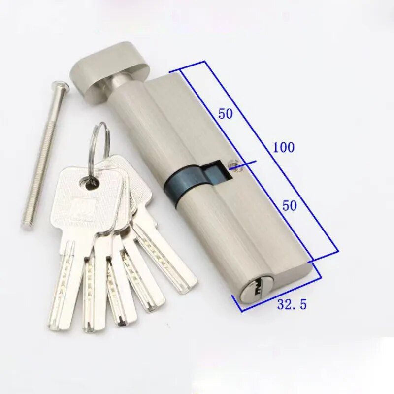 Durvju slēdzenes Drošības slēdzeņu cilindri 55 60 65 70 75 80 mm 35-50 mm biezumam Durvju slēdzene mājām Galvenie slēdzeņu cilindri 5 Atslēgas