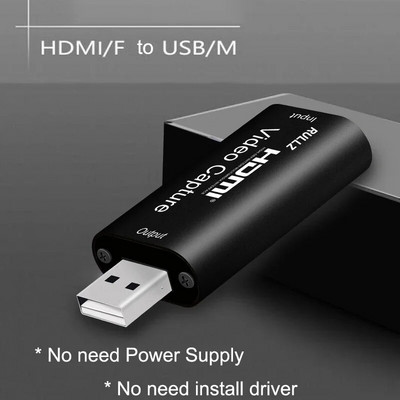 4K HDMI към USB 2.0 карта за заснемане на видео 1080P тип C Game Grabber DVD HD камера Обучаваща кутия за запис за PS4 XBOX поточно предаване на живо