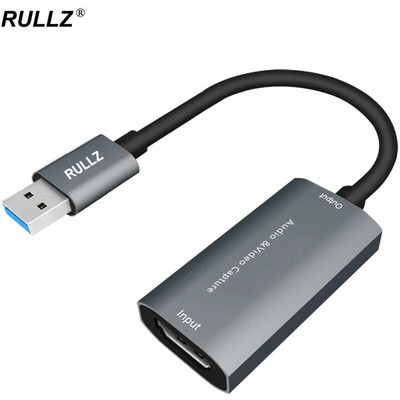 Κάρτα λήψης βίντεο 4K HDMI σε USB 2.0 1080P Τύπου C Game Grabber DVD HD Camera Teaching Box εγγραφής για PS4 XBOX Live Streaming