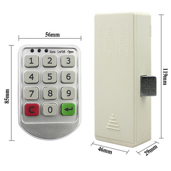 Безключова цифрова брава на вратата Електронна клавиатура Защитна парола Кодови ключалки на шкаф
