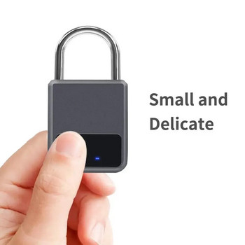 Интелигентни преносими пръстови отпечатъци Tuya APP Pad Lock с поддръжка на USB ключ за спешна употреба 1 година след еднократно зареждане