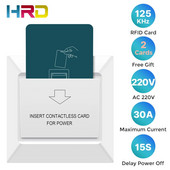 hiread Control acces pe perete Economie de energie cu carte de identitate de 125KHz, cum ar fi TK4100/T5577/EM4305 pentru întrerupător electronic de inducție pentru camera de hotel