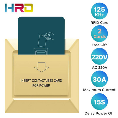 hiread Control acces pe perete Economie de energie cu carte de identitate de 125KHz, cum ar fi TK4100/T5577/EM4305 pentru întrerupător electronic de inducție pentru camera de hotel