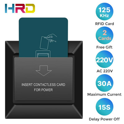 hiread Control acces pe perete Economie de energie cu carte de identitate de 125KHz, cum ar fi TK4100/T5577/EM4305 pentru întrerupător electronic de inducție pentru camera de hotel