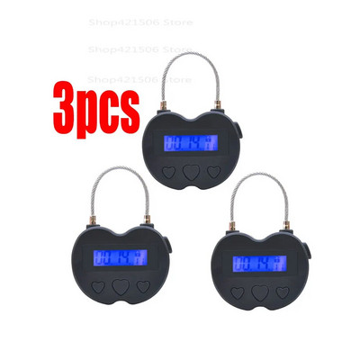 Smart Time Lock LCD дисплей Time Lock Водоустойчив USB акумулаторен временен таймер Катинар Електронен таймер за пътуване