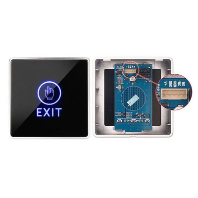 Mājas aparatūra Bez pieskāriena atlaižamās durvis Izejas slēdža piekļuves kontroles sistēma Vārtu atvērēja piekļuves poga