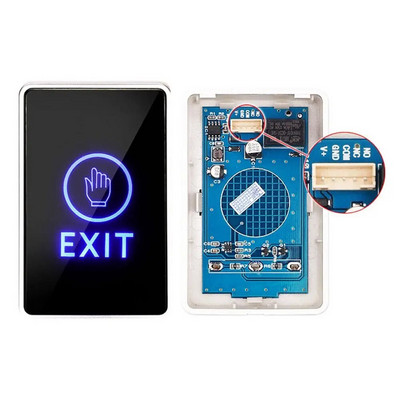 Mājas aparatūra Bez pieskāriena atlaižamās durvis Izejas slēdža piekļuves kontroles sistēma Vārtu atvērēja piekļuves poga