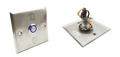 12V-os rozsdamentes acél Led lámpa opció Nyomja meg a kilépési kioldó gombot NINCS NC COM ajtóhoz való kilépési gomb
