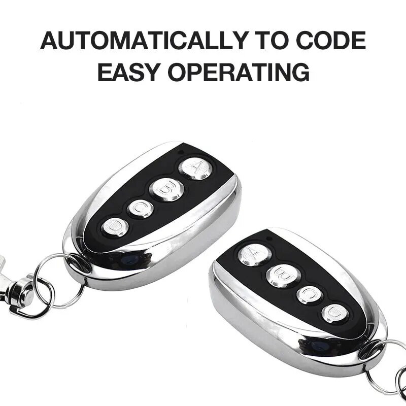 U formas četri taustiņi kopēšanas tālvadības pults 433 universāla pāra kopēšana elektriskā slēdža durvju garāžas tālvadības pults atslēga