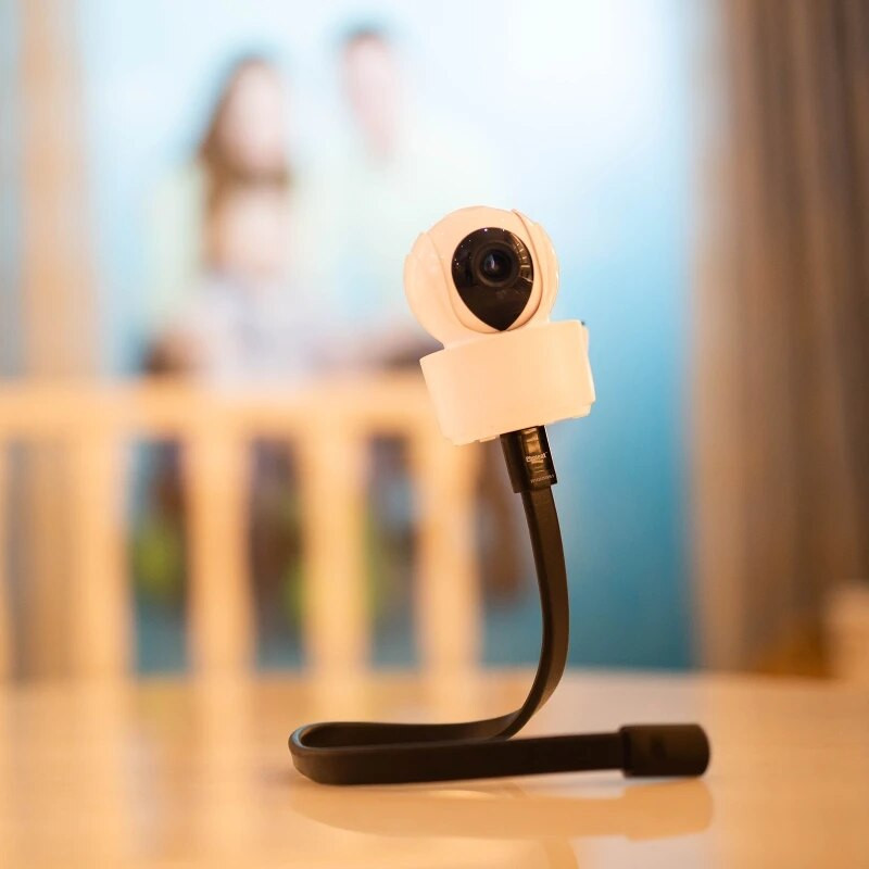 Suport pentru telefon cu gât de gâscă Suport din silicon pentru selfie-șarpe Suport creativ Suport pentru monitor pentru pătuț Suport pentru monitor pentru bebeluși fără găuri