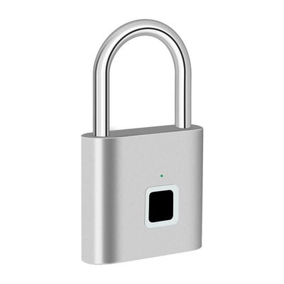 KERUI beraktė USB įkrovimo pirštų atspaudų užraktas Smart Padlock vandeniui atsparus durų užraktas 0,2 sek. Atrakinimas Nešiojama nuo vagystės cinkuota pakabinama spyna