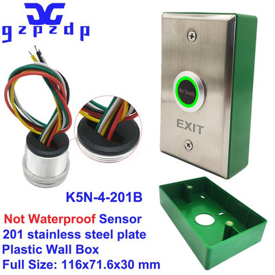 DC12V 24V virsmas instalēšana bezkontakta piekļuves kontroles durvju slēdzenes atbrīvošanas slēdzis Infrasarkanais izejas poga bez pieskāriena