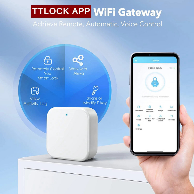 TTLOCK APP G2/G3 WiFi Gateway Hub pre inteligentné zamykanie dverí, odomykanie, prevodník Bluetooth na Wi-Fi, hlasové ovládanie, funguje s Alexa Home