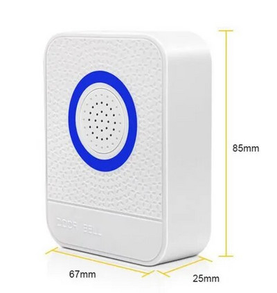 Plastmasas vadu durvju zvana zvans DC 12V balss vadu durvju zvans biroja mājas drošības piekļuves kontroles sistēmai balts