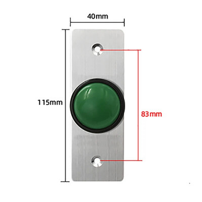 IP67 ūdensnecaurlaidīgs DC12V 304 nerūsējošā tērauda plāksne āra spiedizejas atbrīvošanas slēdzis NO NC COM durvju slēdzenes piekļuves izejas poga