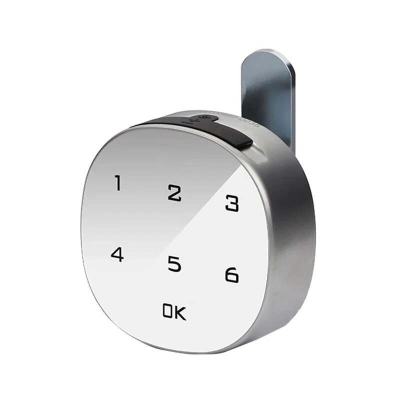 Cinka sakausējuma materiāls Smart Touch Keypad Digitālā paroles koda skapja slēdzene pulksteņrādītāja virzienā vai pretēji pulksteņrādītāja virzienam Atbloķēt