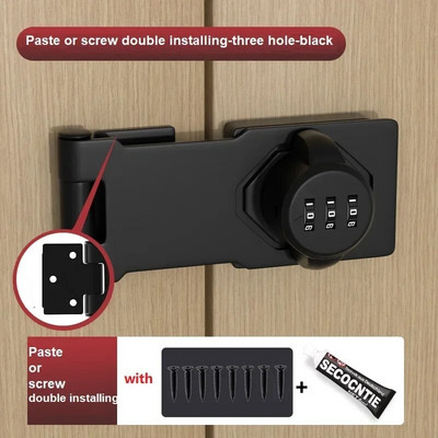Kombinirana brava za vrata ormarića Brava za otključavanje lozinkom Protuprovalna brava s digitalnim kodom za dvostruko otvaranje za ladicu, hladnjak, ormarić za datoteke