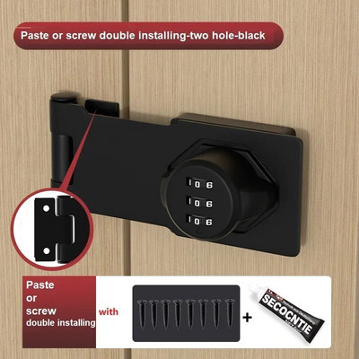 Kombinirana brava za vrata ormarića Brava za otključavanje lozinkom Protuprovalna brava s digitalnim kodom za dvostruko otvaranje za ladicu, hladnjak, ormarić za datoteke