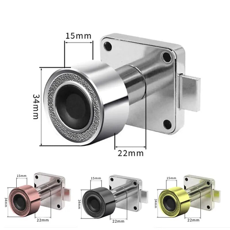 Fém szekrényzár Intelligens ujjlenyomatos zár Biometrikus fiókzár Ujjlenyomatok Újratölthető kulcs nélküli elektronikus zár