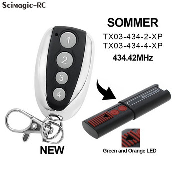 SOMMER TX03-434-4-XP 434.42MHz предавател за отваряне на дистанционното управление на гаражна врата