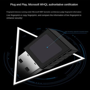 2023 Нов USB четец на пръстови отпечатъци Модулно устройство USB четец на пръстови отпечатъци за Windows 10 11 Hello Biometrics Защитен ключ