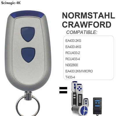 Normstahl / Crawford Standard Steel T433-4 Garažni daljinski upravljač RCU 433 2K 4K EA 433 2KS 4KS N002800 433MHz Rolling Code