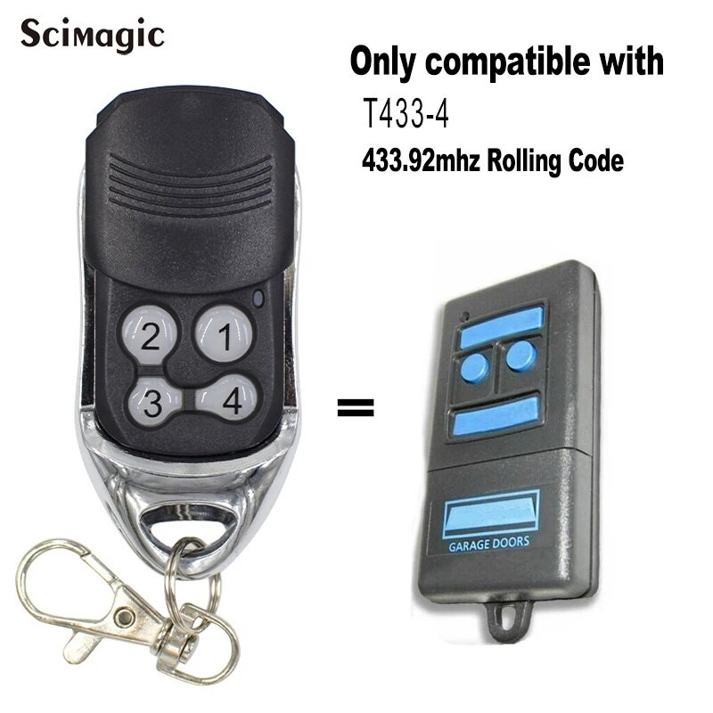 Normstahl / Crawford Standard Steel T433-4 Garázs távirányító RCU 433 2K 4K EA 433 2KS 4KS N002800 433MHz Rolling Code