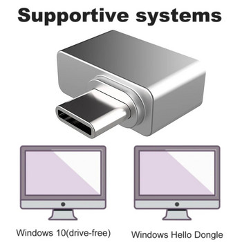 USB четец на пръстови отпечатъци за Windows 7 8 10 11 Hello PC Заключване на преносим компютър Биометричен скенер Без парола Модул за отключване при влизане/влизане