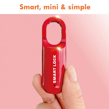 Мини ключалки за пръстови отпечатъци Катинар Интелигентна биометрична електронна ключалка USB зареждане без ключ за фитнес Училищно шкафче Калъф за пътуване Раница