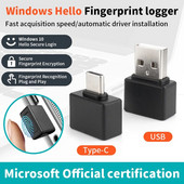 Mini USB/C tipa pirkstu nospiedumu atpazīšanas ierīce datora klēpjdatoram Windows 10 11 Hello biometriskā skenera pirkstu nospiedumu lasītāja modulis