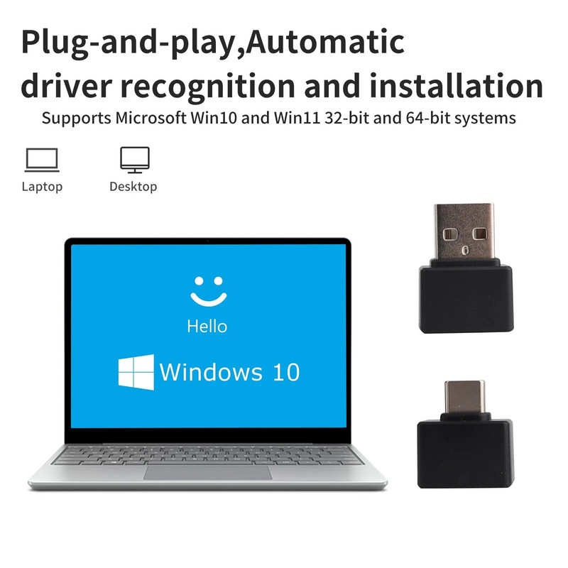 Mini USB/C tipa pirkstu nospiedumu atpazīšanas ierīce datora klēpjdatoram Windows 10 11 Hello biometriskā skenera pirkstu nospiedumu lasītāja modulis