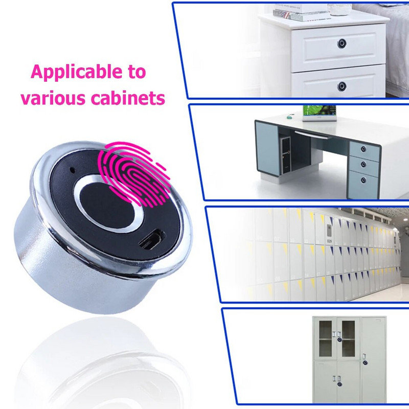 Încuietoare inteligentă pentru sertar cu amprentă digitală Dulapuri pentru ușă dulap de birou cu încuietori mici antifurt Accesorii pentru lacăt de securitate
