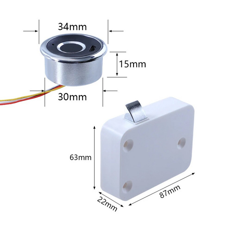 Încuietoare inteligentă pentru sertar cu amprentă digitală Dulapuri pentru ușă dulap de birou cu încuietori mici antifurt Accesorii pentru lacăt de securitate