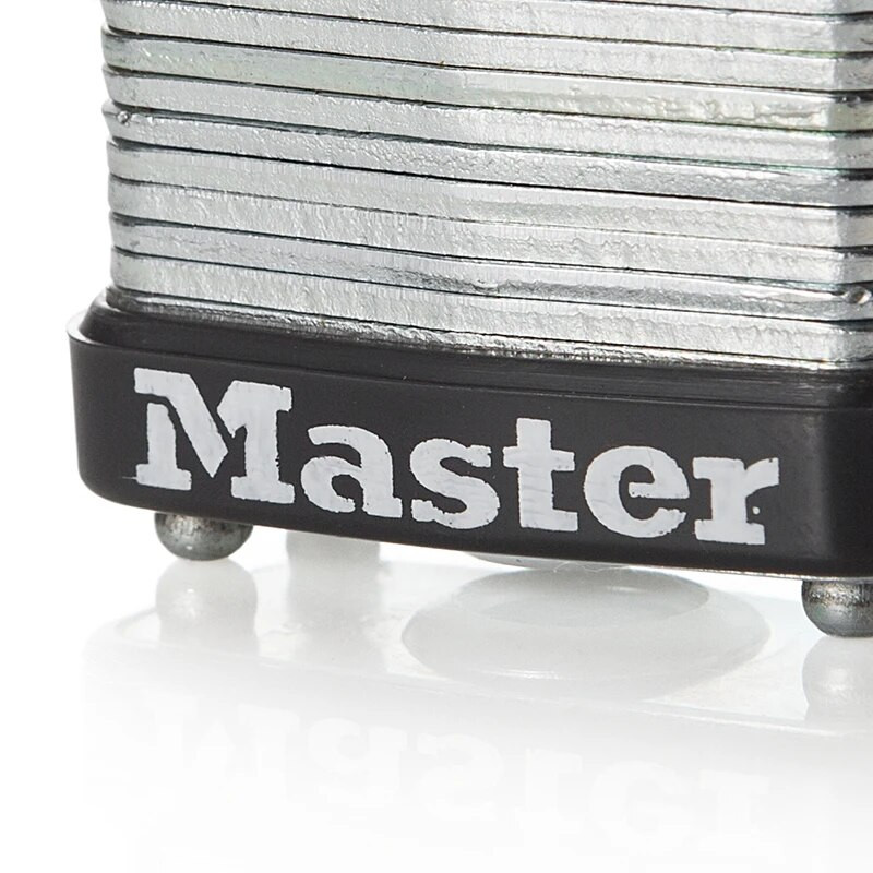 Master Lock Široký laminovaný oceľový zámok s ochranou proti krádeži, vonkajší zámok na tašku, vodotesný, bez vrstvy žlčníka, zámok do domácej spálne