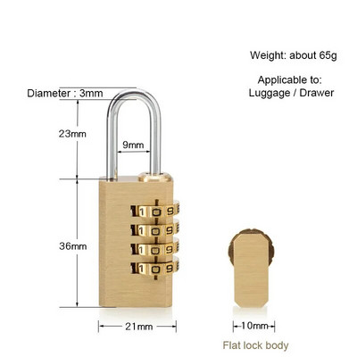 Augstas kvalitātes piekaramās slēdzenes, cieta misiņa slēdzenes ciparu kombinācijas paroles slepenais kods sporta zāles āra skapīša korpusam vara nerūsējošais tērauds