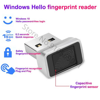 Μονάδα ανάγνωσης δακτυλικών αποτυπωμάτων USB για Windows 10 Hello Biometric Fingerprint Scanner for Laptop PC Fingerprint Sensor Unlock Module