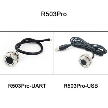 R503Pro 1500 Χωρητικότητα UART/USB RGB LED Στρογγυλός αισθητήρας μονάδας δακτυλικών αποτυπωμάτων για έλεγχο πρόσβασης Arduino Android Free SDK