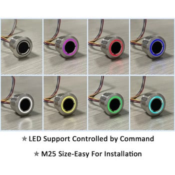 R503Pro 1500 Χωρητικότητα UART/USB RGB LED Στρογγυλός αισθητήρας μονάδας δακτυλικών αποτυπωμάτων για έλεγχο πρόσβασης Arduino Android Free SDK