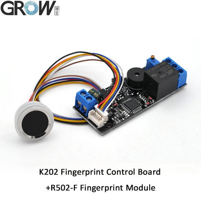 R502-F ūdensizturīgs DC3.3V UART mazs apaļš gredzens RGB LED kapacitatīvais pirkstu nospiedumu sensora moduļa piekļuves kontrole Arduino ar bezmaksas SDK