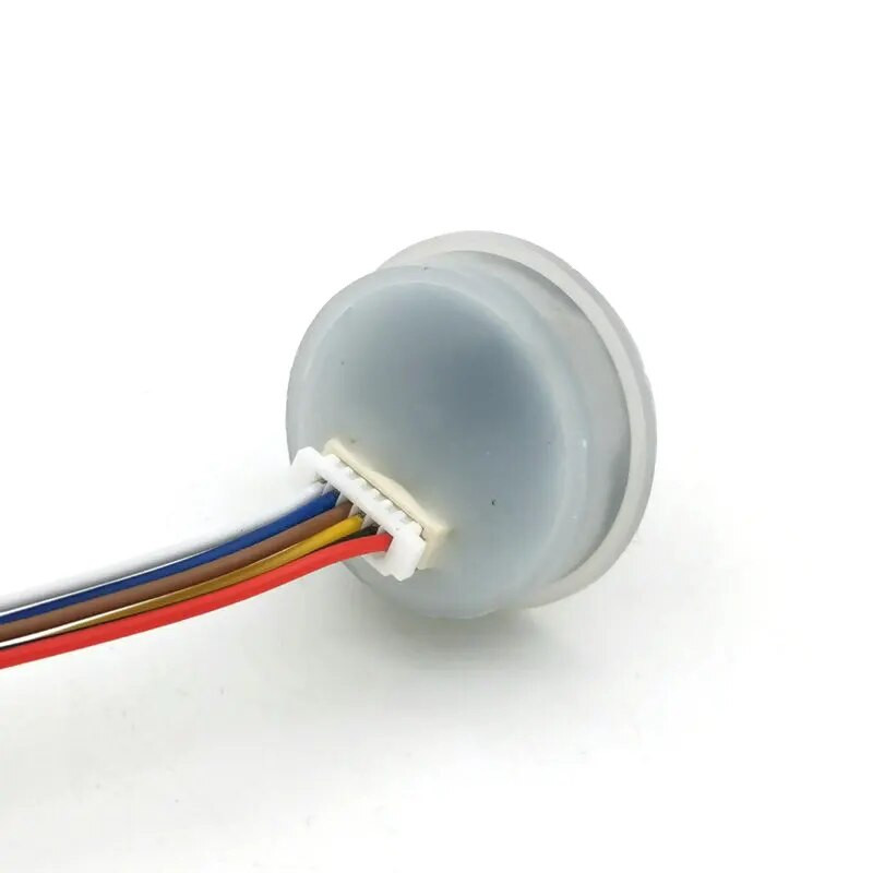 R502-F ūdensizturīgs DC3.3V UART mazs apaļš gredzens RGB LED kapacitatīvais pirkstu nospiedumu sensora moduļa piekļuves kontrole Arduino ar bezmaksas SDK