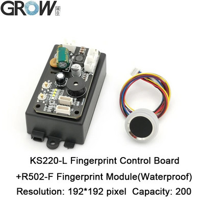 GROW KS220-L DC30-75V divu releju izejas pirkstu nospiedumu piekļuves kontroles panelis ar pašbloķējošu/aizdedzes/skriešanas režīmu ar administratoru/lietotāju