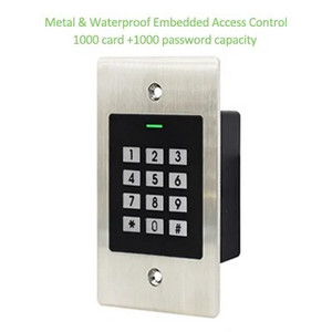 Fém Mini IP66 vízálló RFID olvasó kulcs nélküli ajtónyitó beléptető szkenner beágyazott ujjlenyomat olvasó